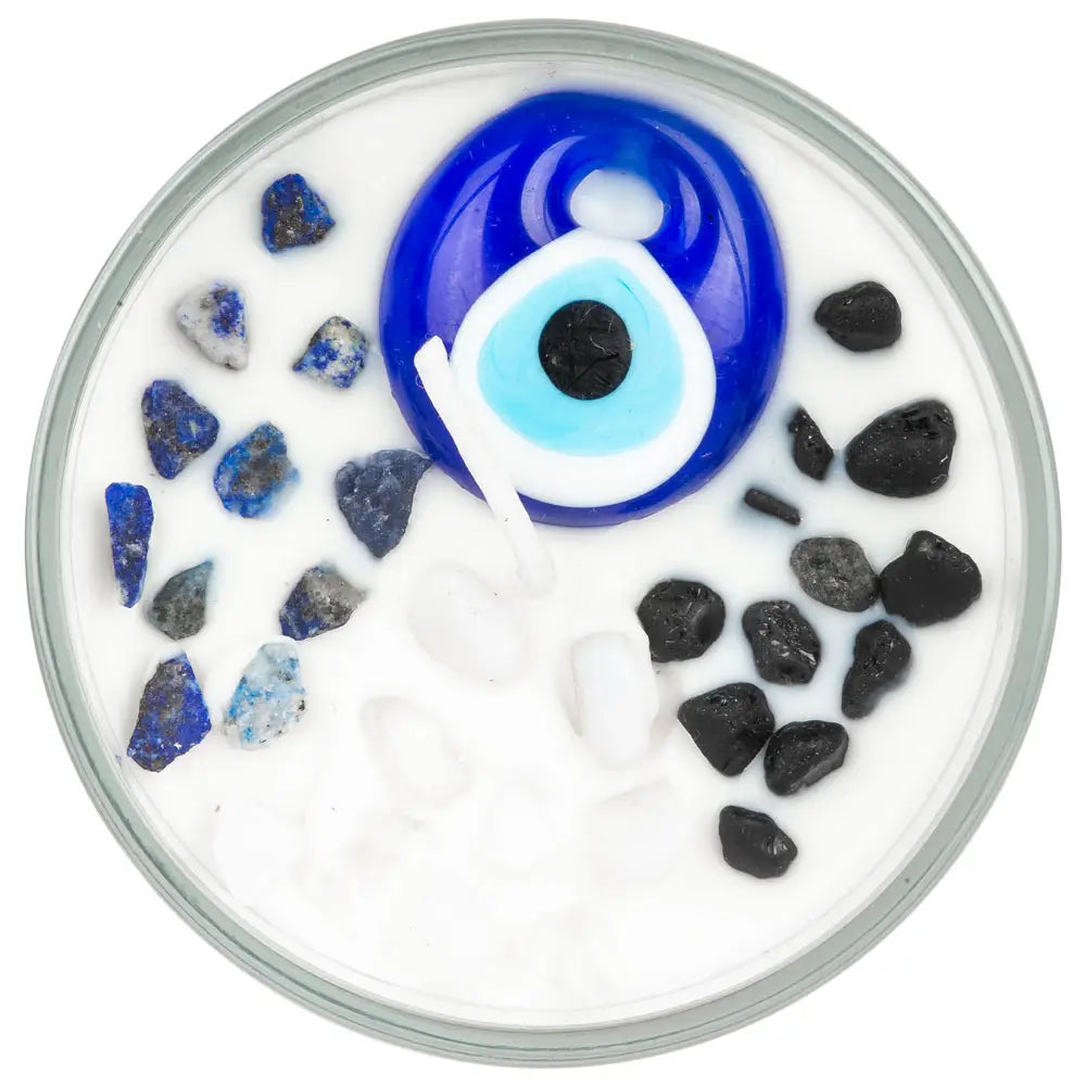 Evil Eye Protection- Glass Jar Candle