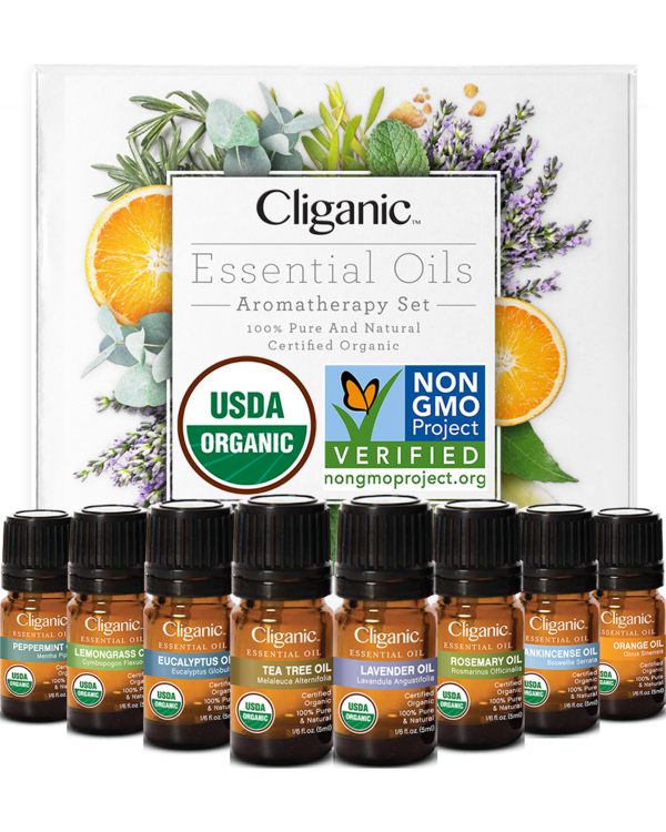 Coffret d'huiles essentielles - Coffret d'aromathérapie biologique (5 ml)